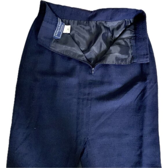 Lot 2 Vintage Pencil Skirt Green & Blue Size 6 & S - Knee-Length Back Slit Lined - Picture 12 of 16